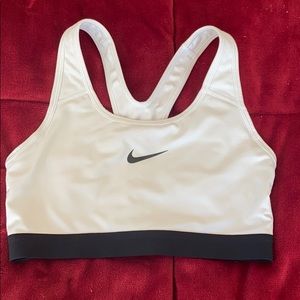Nike white sports bra